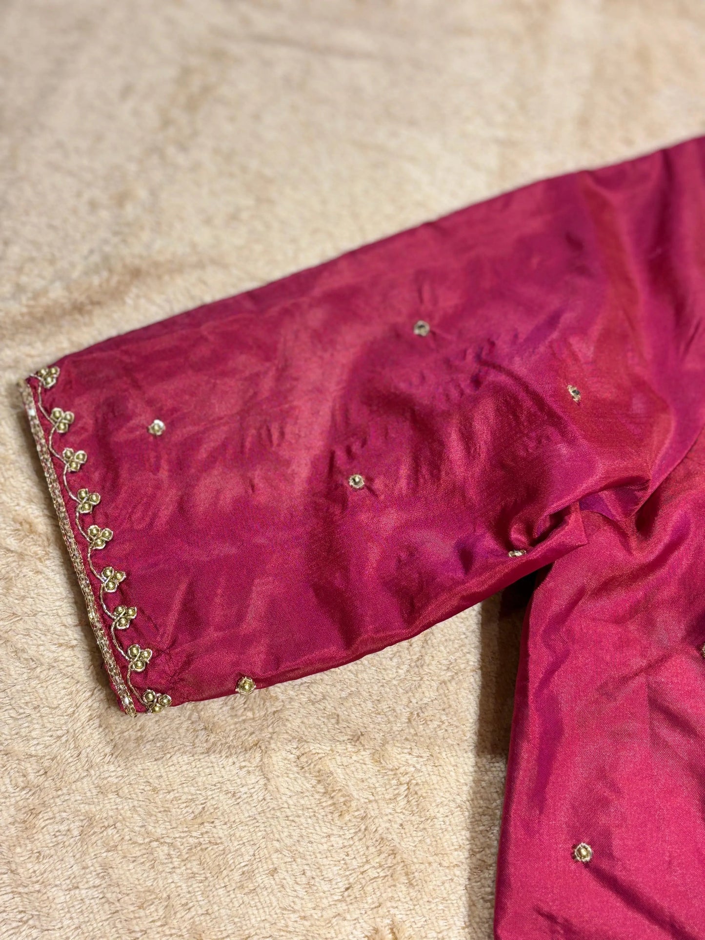 Magenta Silk Blouse kreationbykj