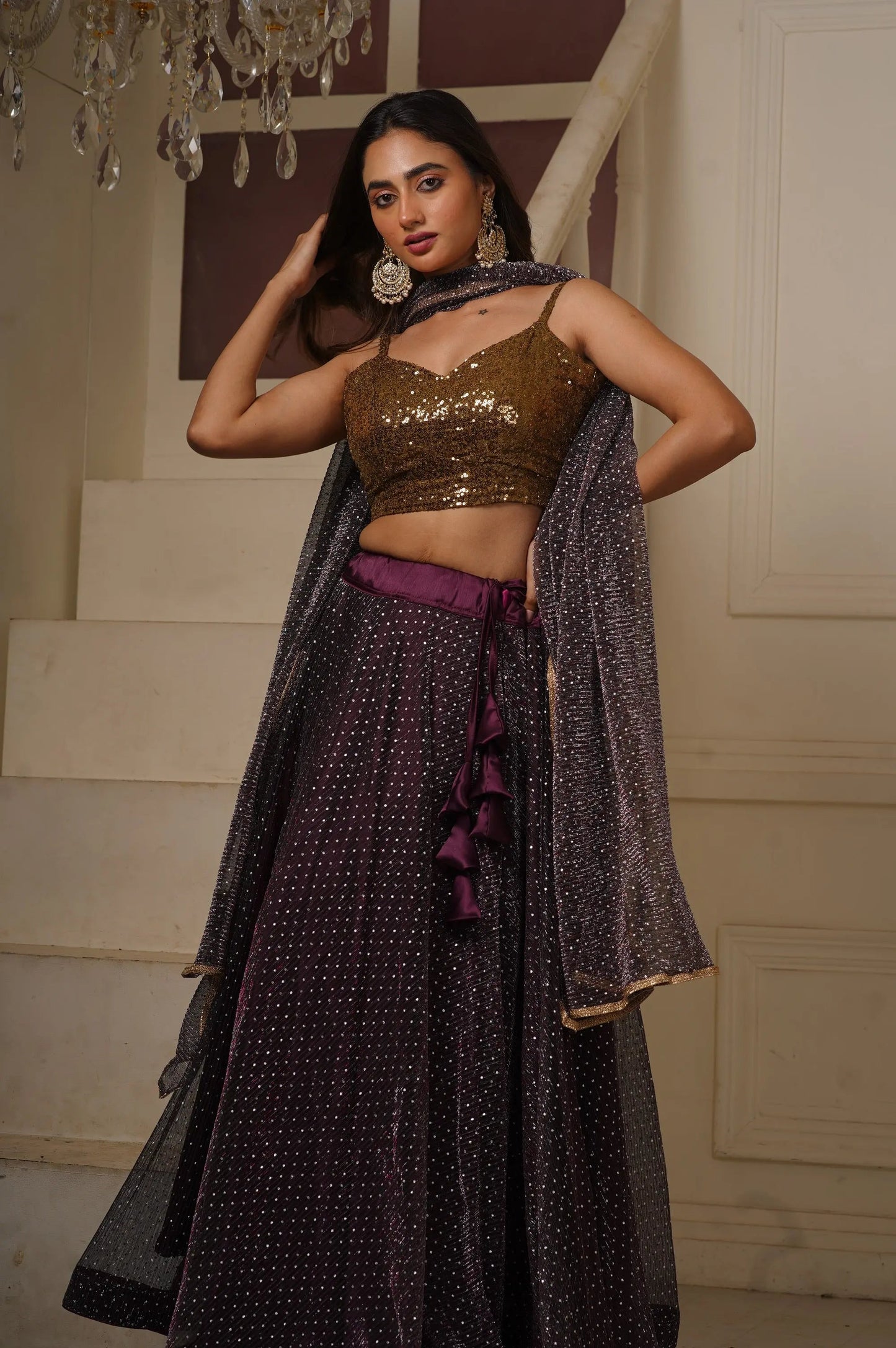 Cola Cocktail Flared Lehenga Set kreationbykj