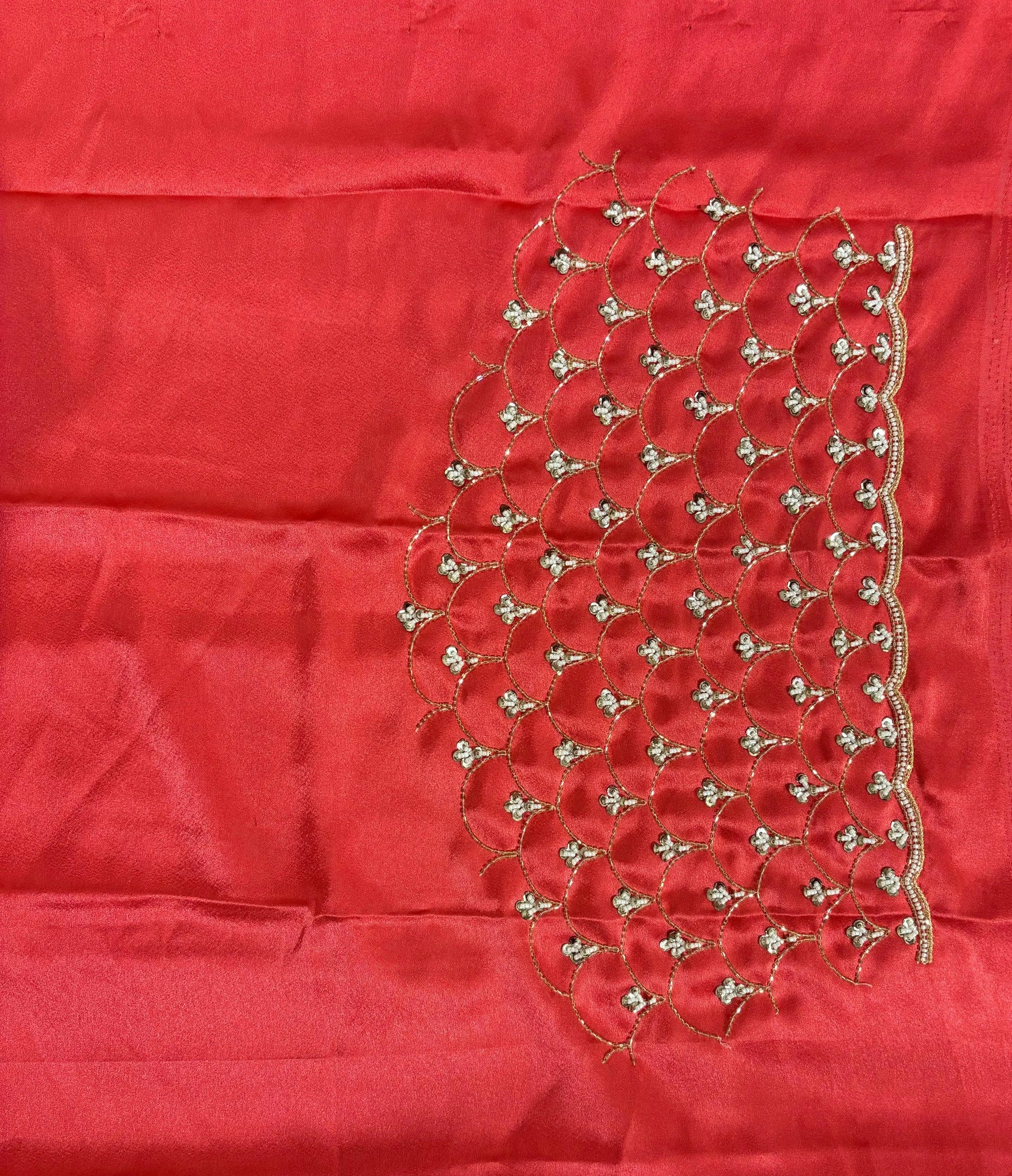 Barbie Pink Ombré Mehraab Jaal Saree kreationbykj