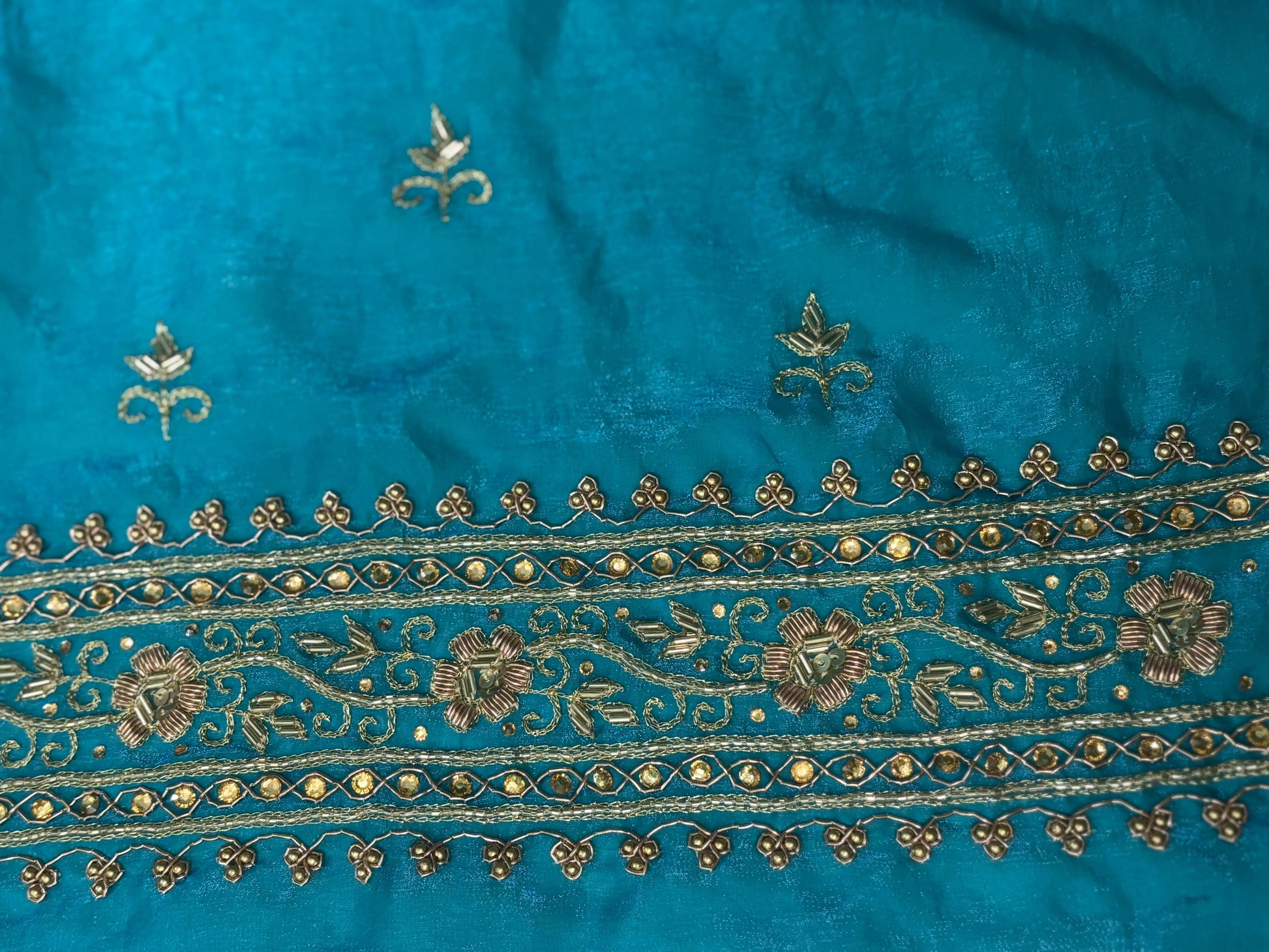 Persian Blue Zarina Saree kreationbykj