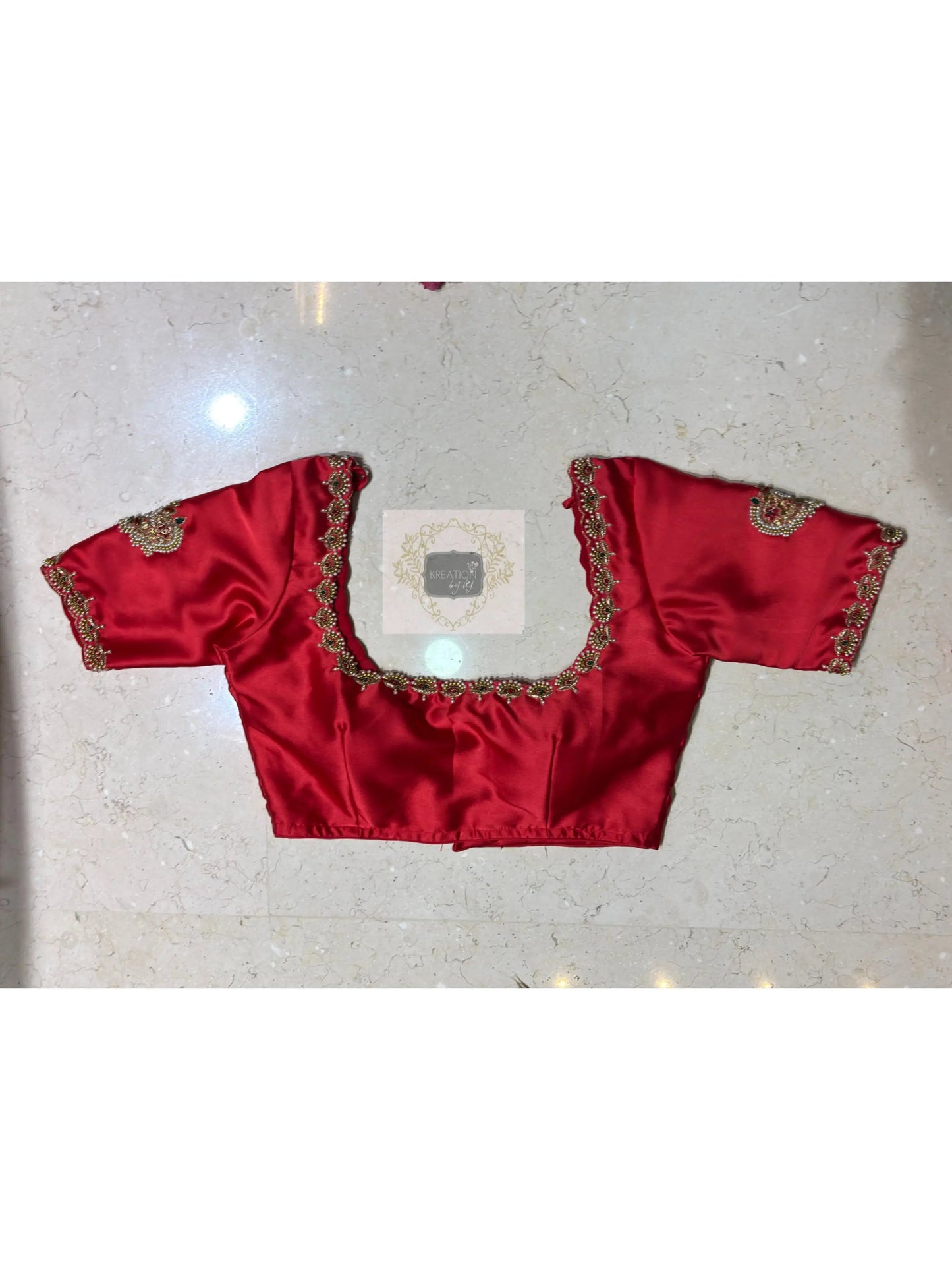 Crimson Red Kurmaie Saree - kreationbykj