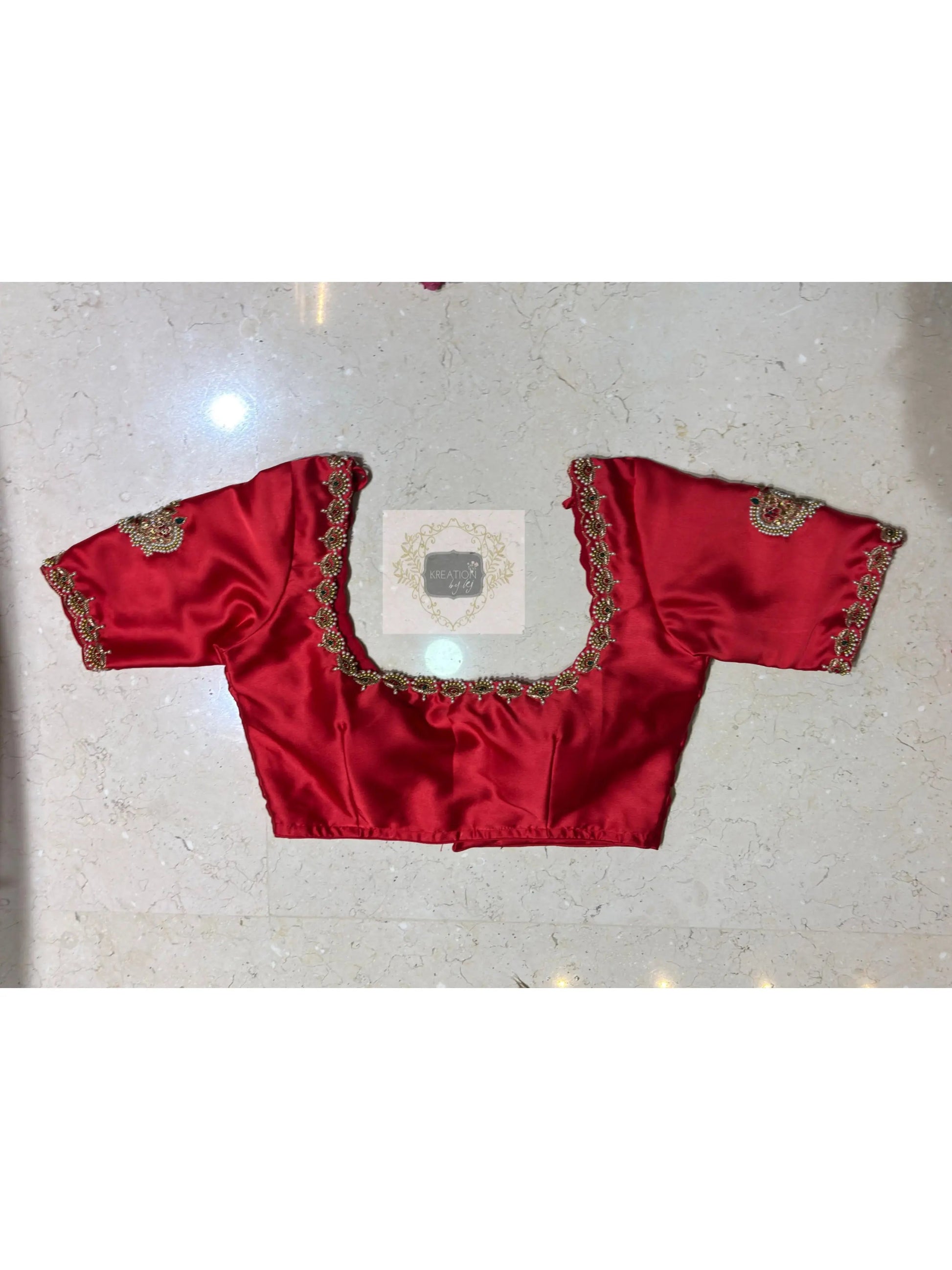 Crimson Red Kurmaie Saree - kreationbykj