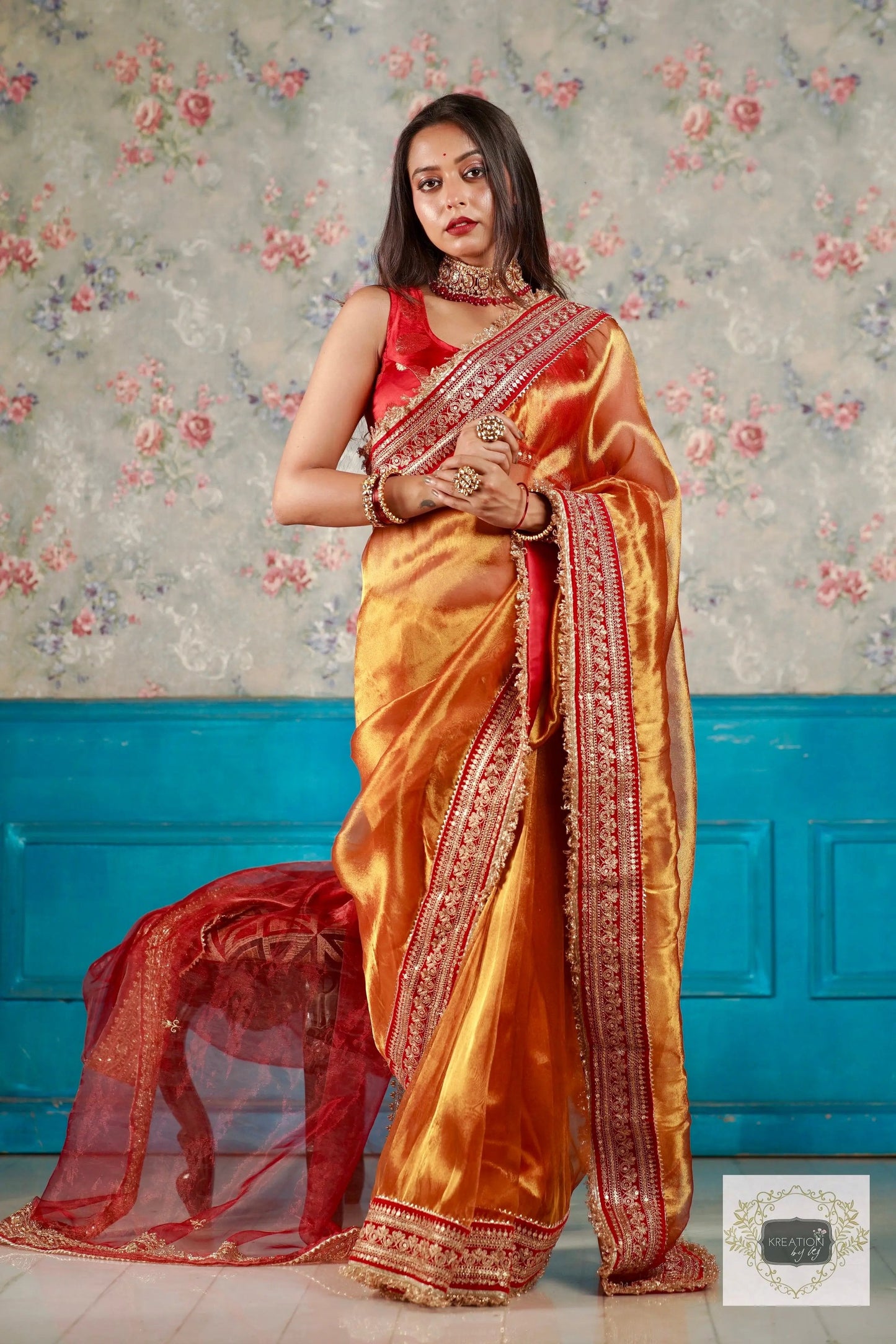 Eternal Elegance Banno Saree kreationbykj