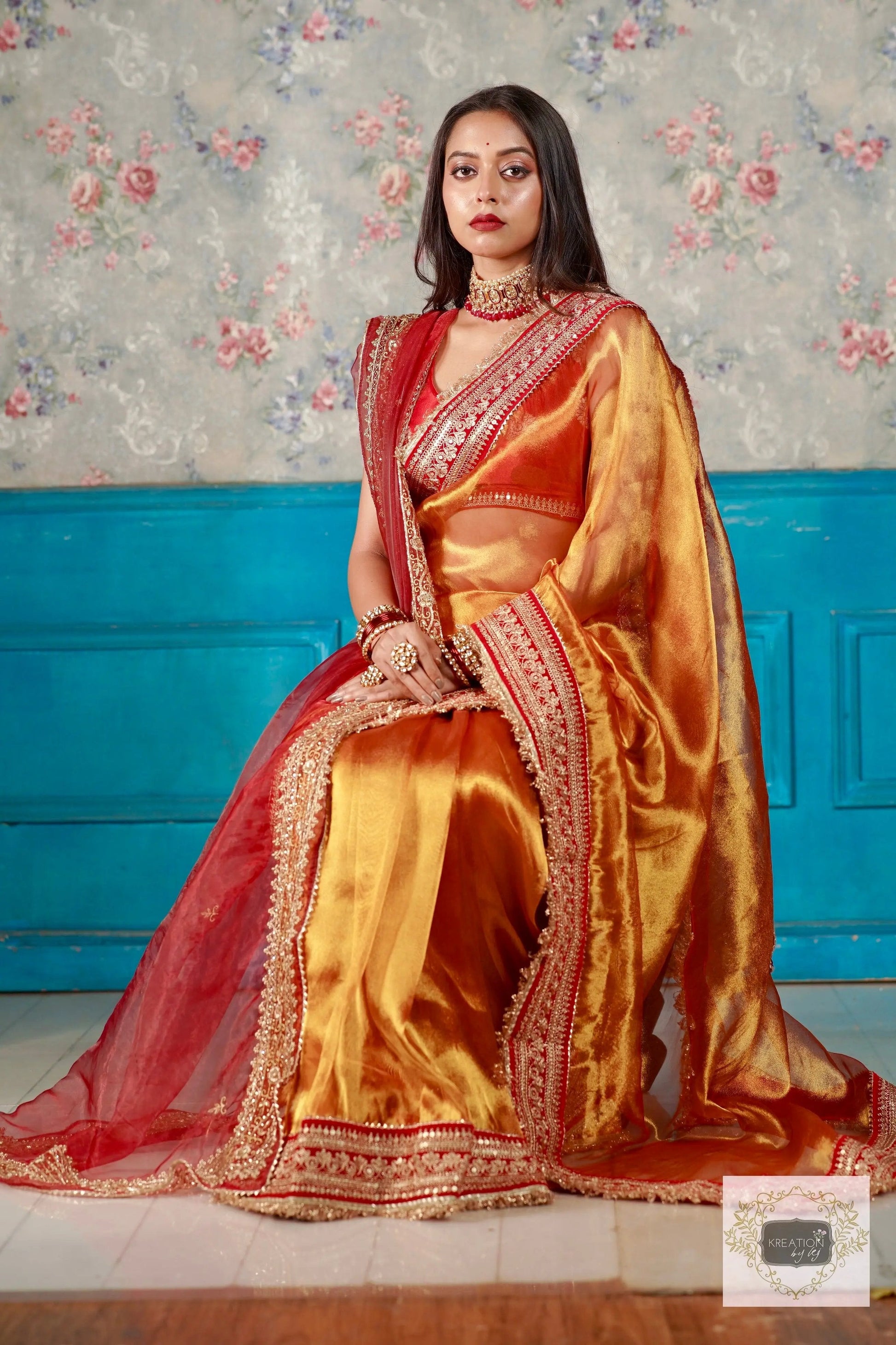 Eternal Elegance Banno Saree kreationbykj