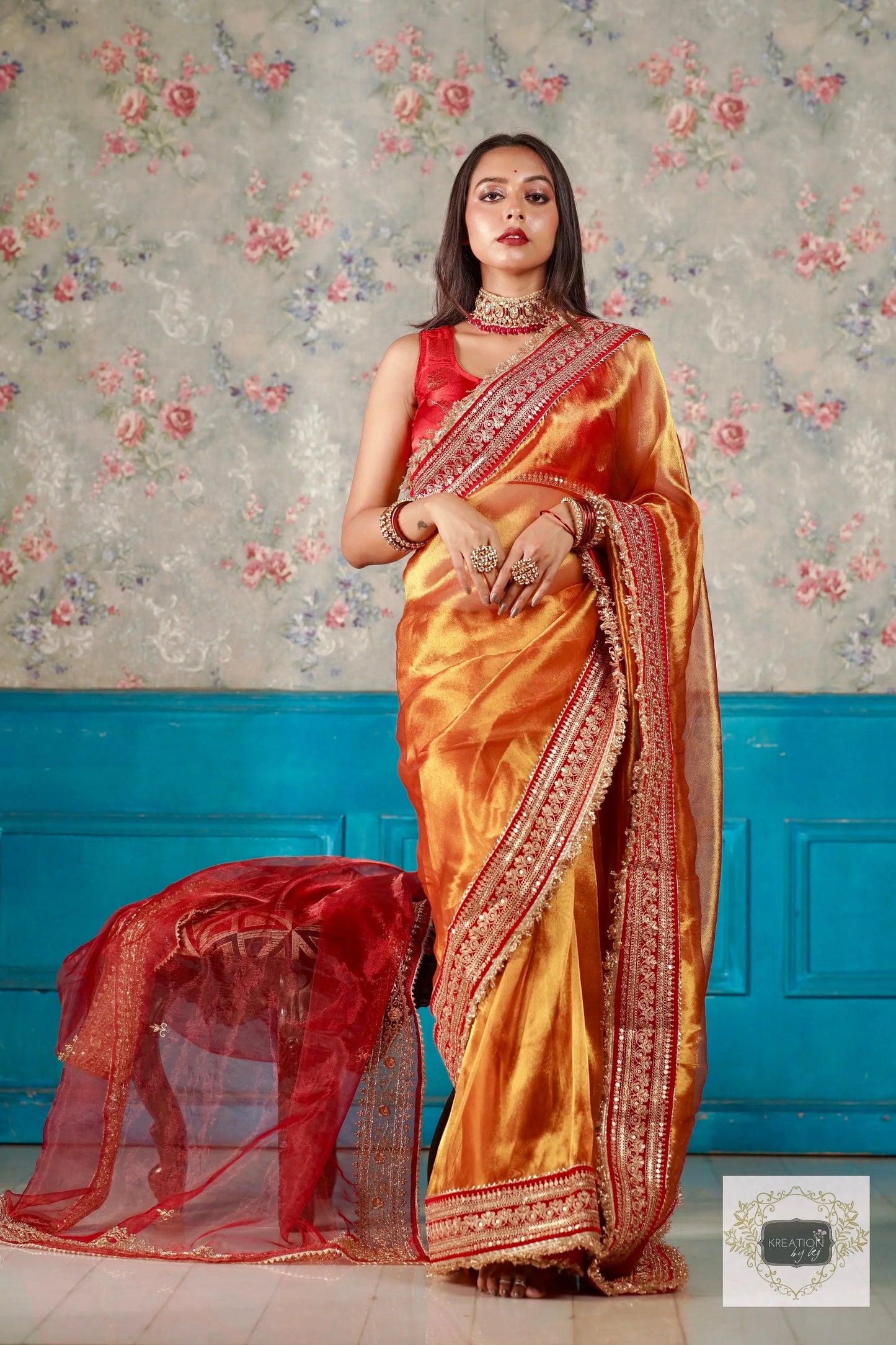 Eternal Elegance Banno Saree kreationbykj