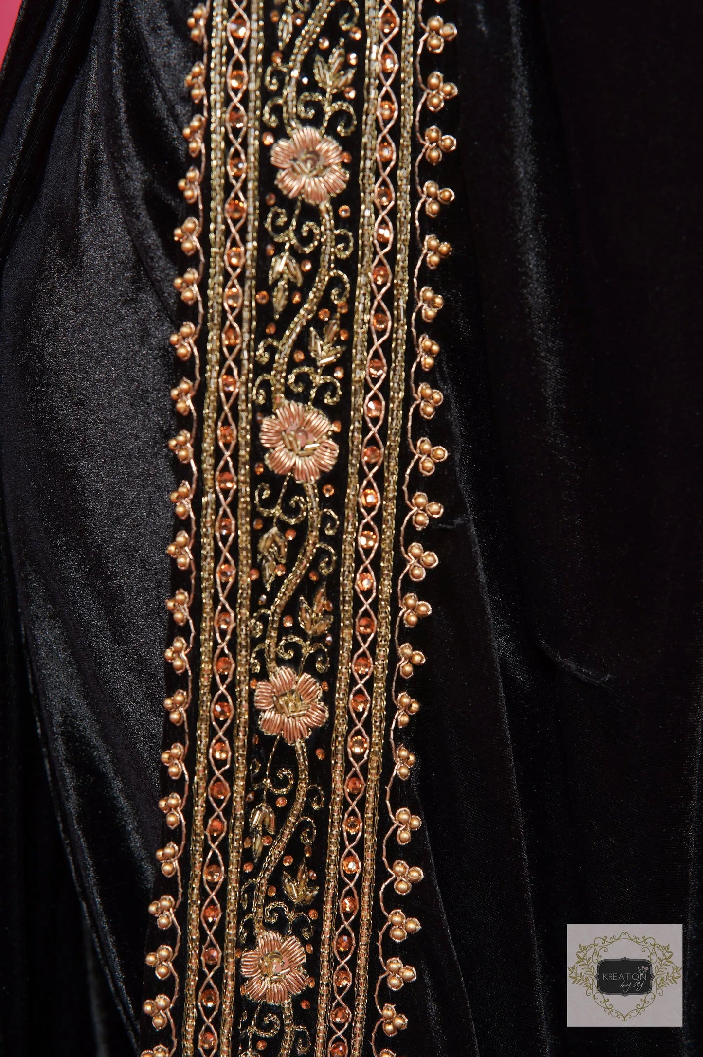 Black Velvet Zarina Saree kreationbykj
