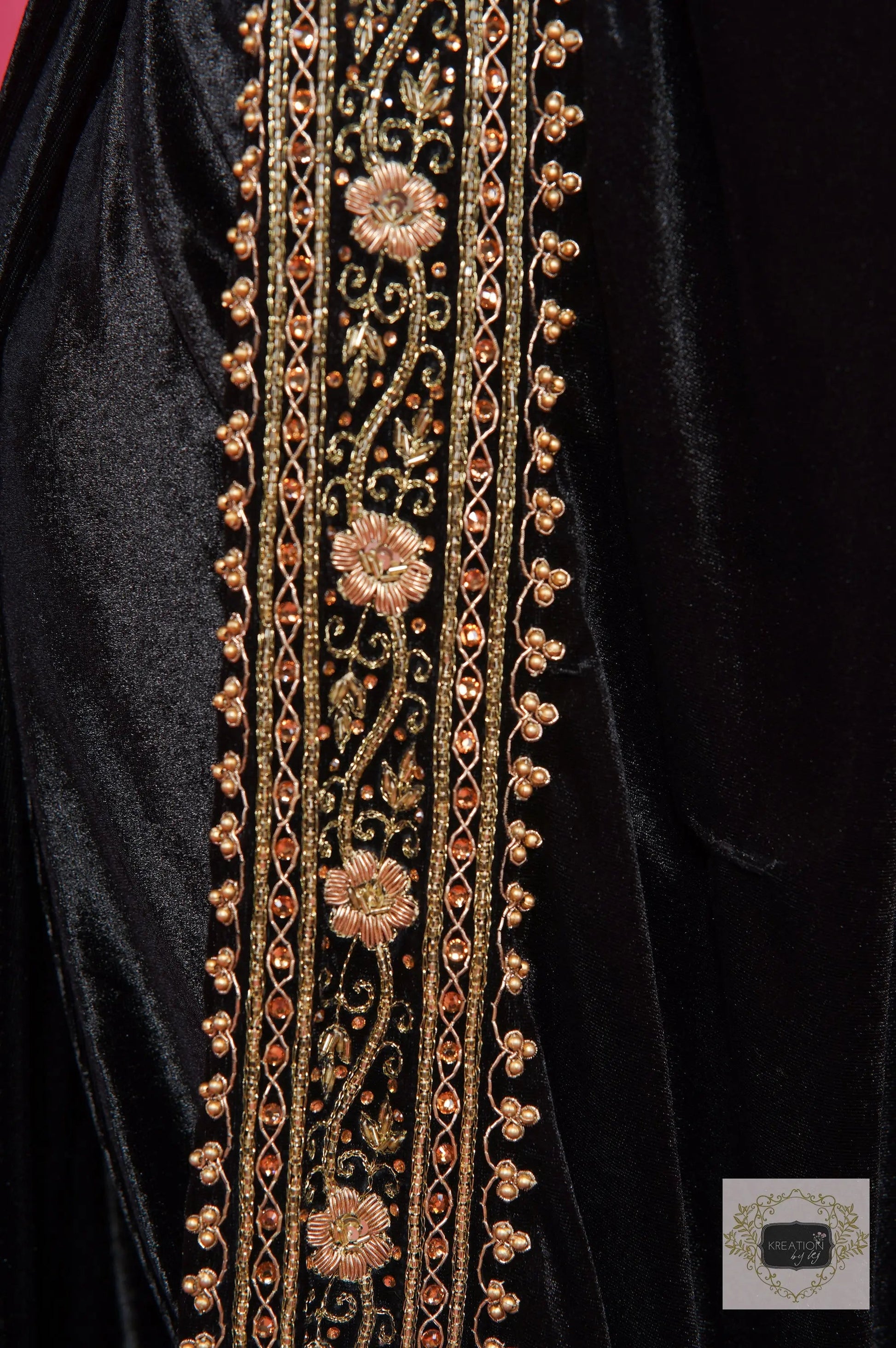 Black Velvet Zarina Saree kreationbykj