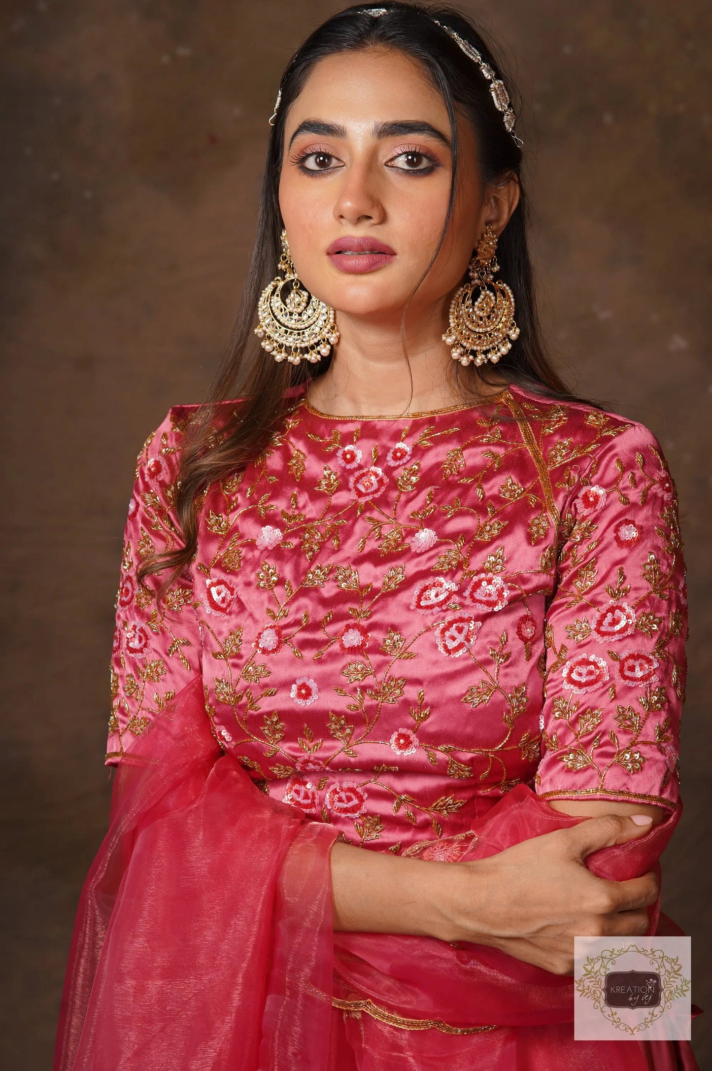 Rose Pink Sisters Before Mister Lehenga Set kreationbykj
