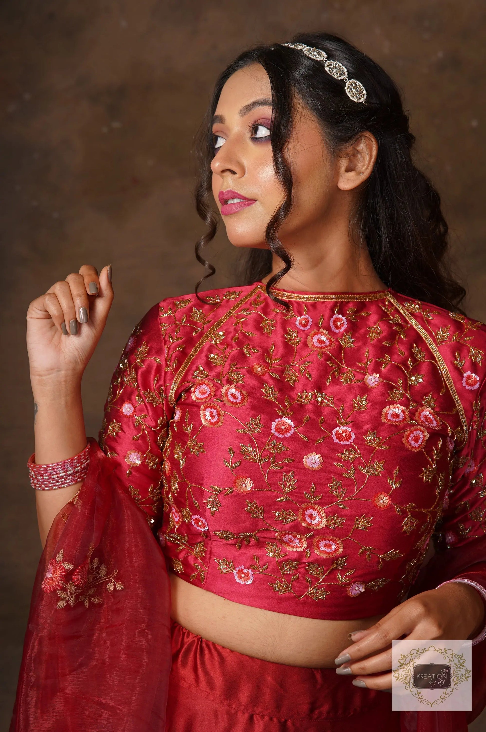 Maroon Sisters Before Mister Lehenga Set kreationbykj