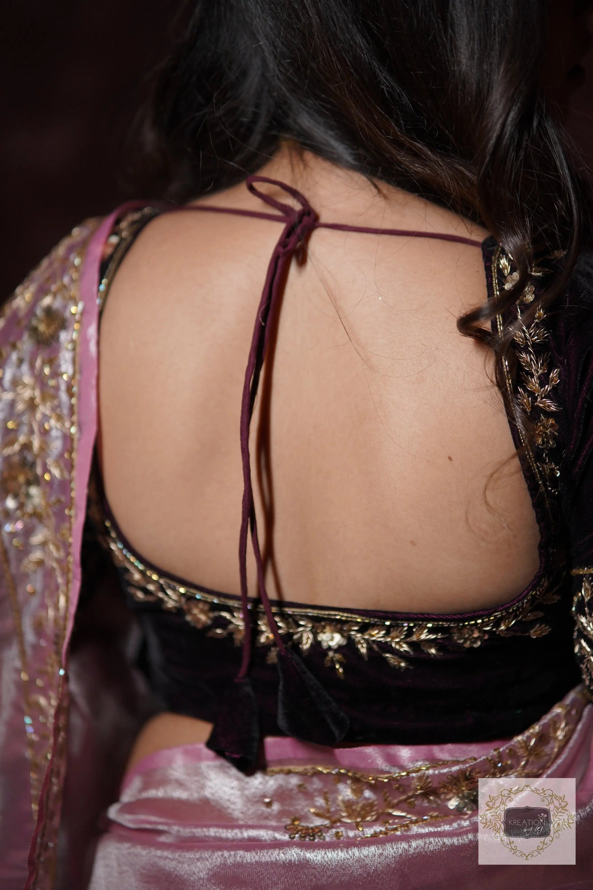 Pink Tissue Anaya Saree kreationbykj