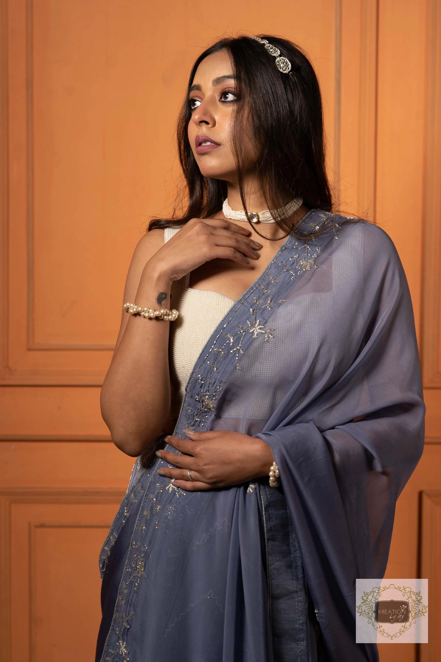 Grey Lehenga Set kreationbykj