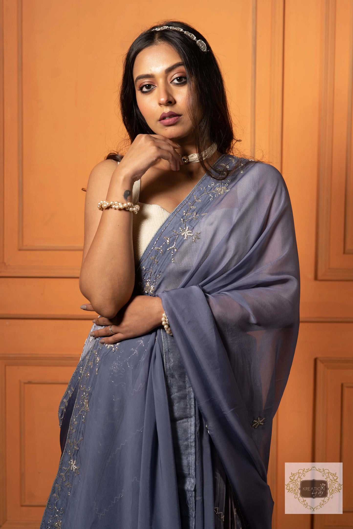 Grey Lehenga Set kreationbykj