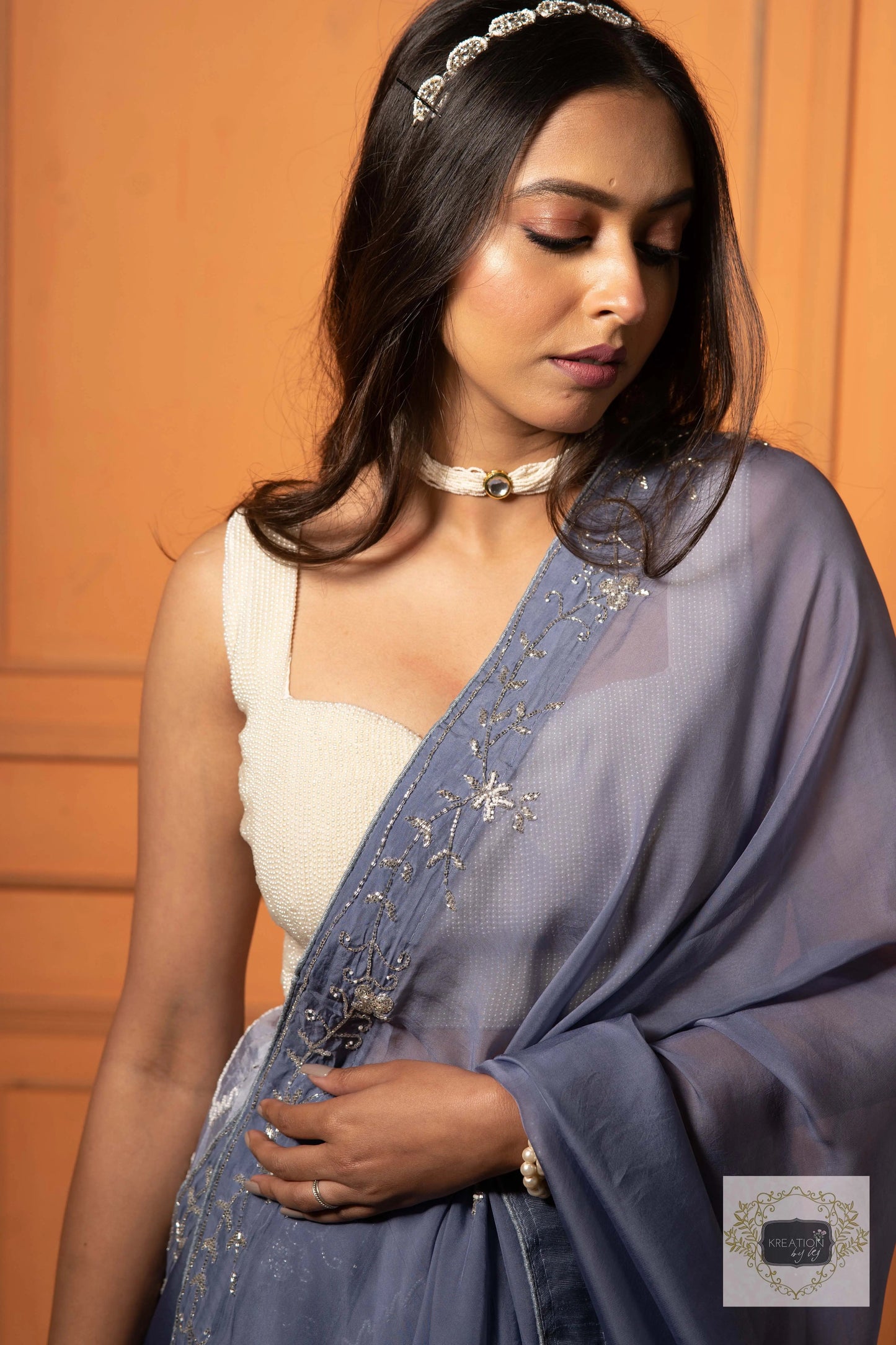 Grey Lehenga Set kreationbykj