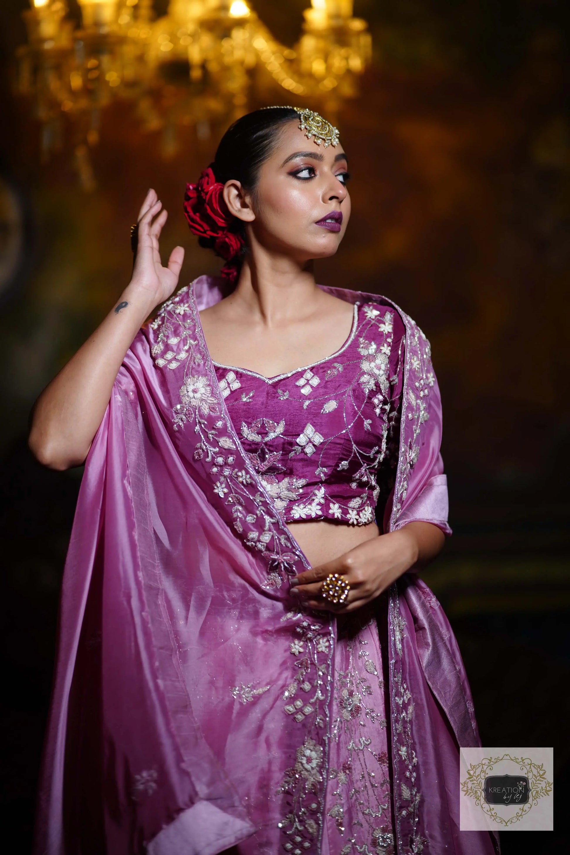 Rang Jamuni Handembroidered Lehenga Set kreationbykj