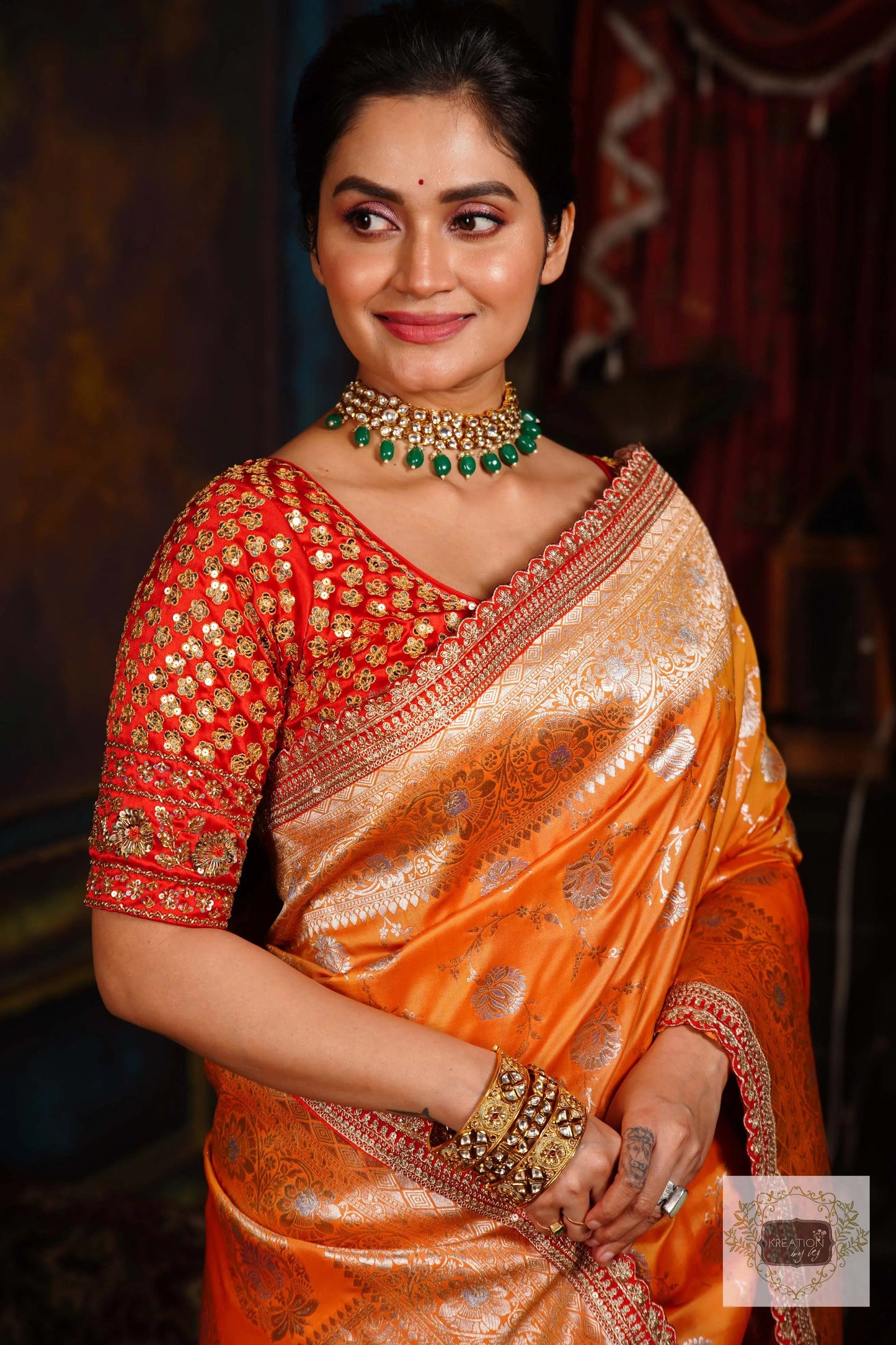 Red Zardosi Bridal Blouse