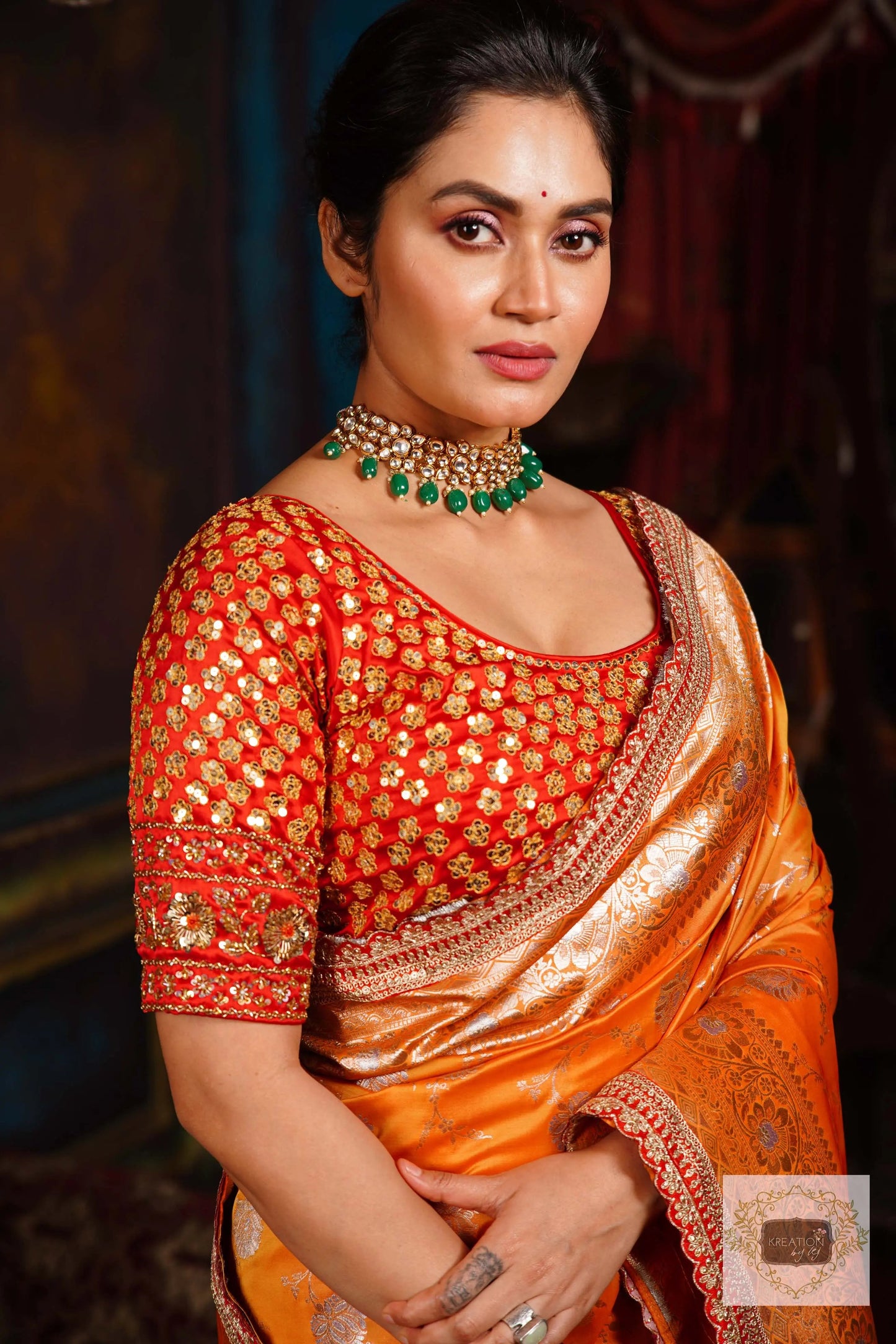 Red Zardosi Bridal Blouse