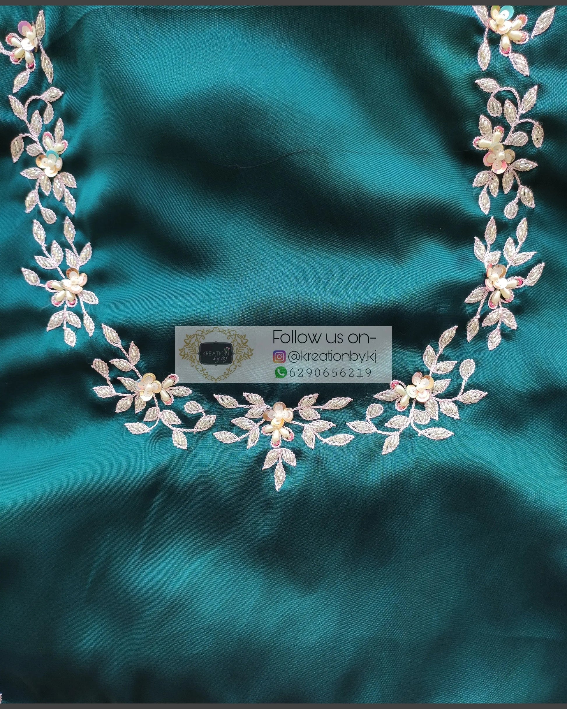 Peacock Blue Georgette Chandani Saree - kreationbykj