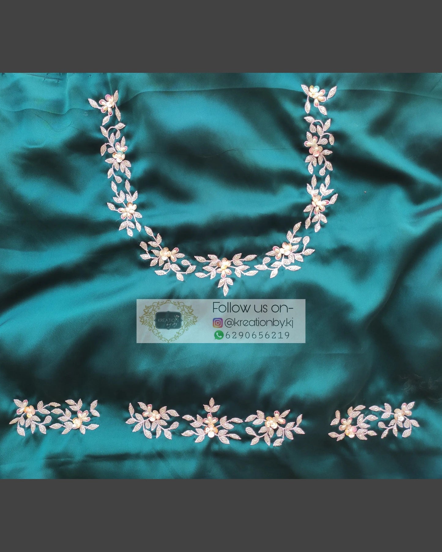 Peacock Blue Georgette Chandani Saree - kreationbykj
