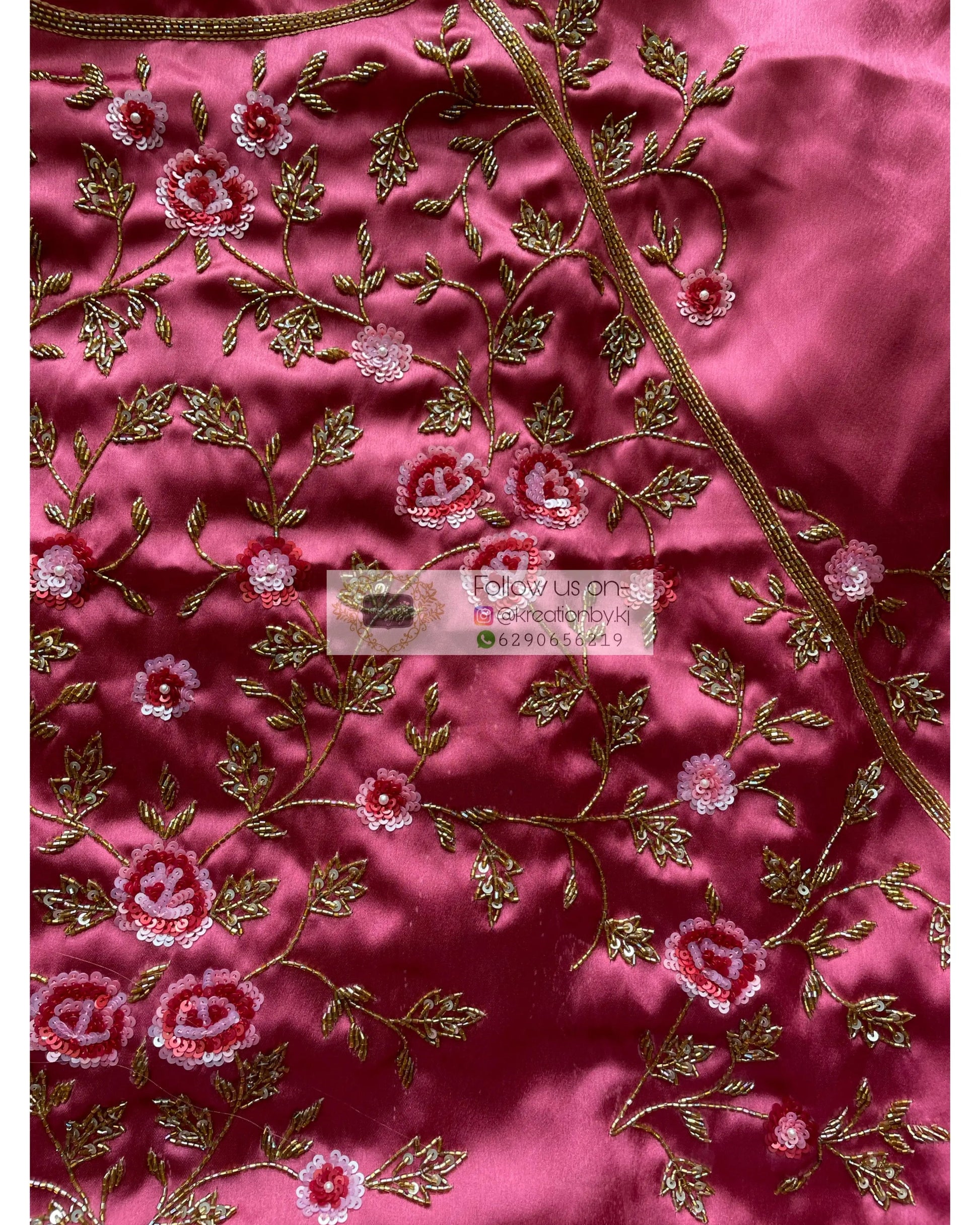 Rose Pink Blouse Piece - kreationbykj