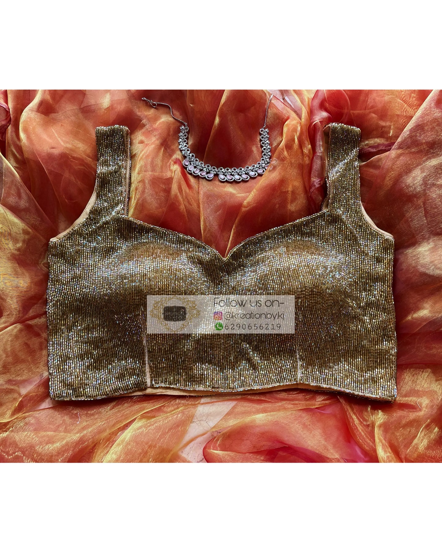 Glam Golden Cocktail Blouse Piece