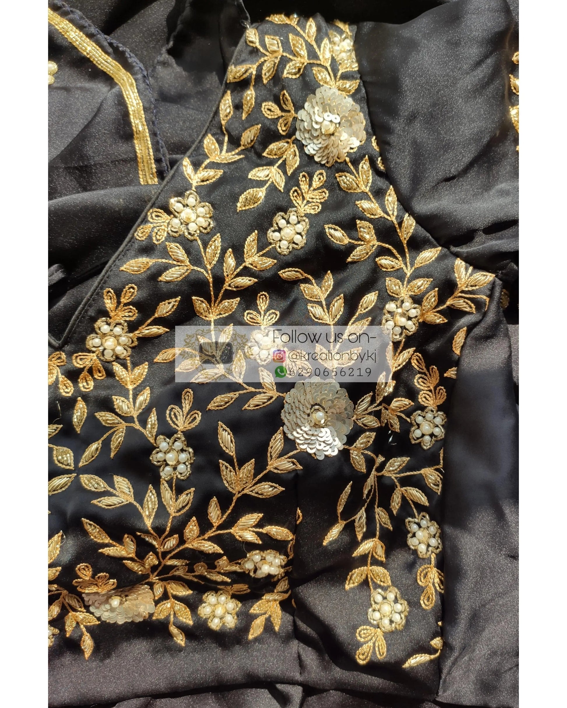 Rose Gold Satin Silk Taj Mahal Saree - kreationbykj