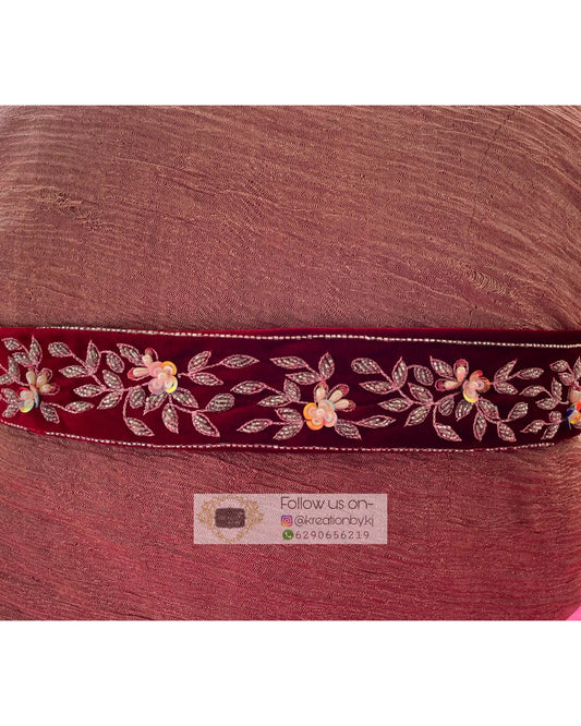 Maroon Chandani Waist Belt - kreationbykj